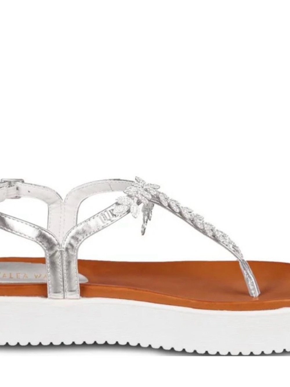 Azalea Wang Admire Silver Flat Sandal